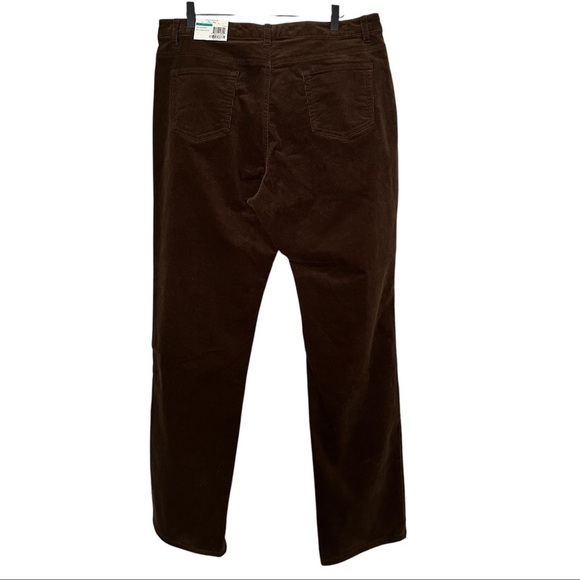 NWT Tummy Slimming Corduroy 5 Pocket Pants Slimming Panels Relaxed Walnut Brown - Picture 2 of 9